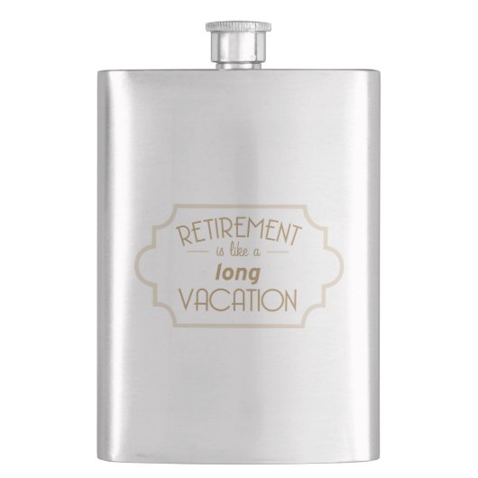 Pensionering is een lange vakantie flacon (Voorkant)