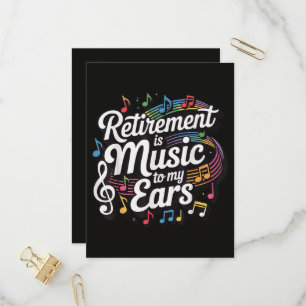 Pensionering Is Muziek Voor Mijn Oren Uitnodiging Briefkaart