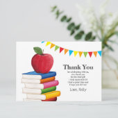 pensionering leraar, Apple, leraar bedankt Kaart (Staand voorkant)