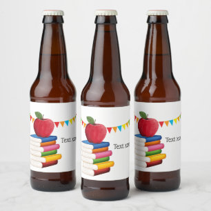 pensionering leraar, Apple, leraar die met pensioe Bier Etiket