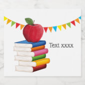 pensionering leraar, Apple, leraar die met pensioe Bier Etiket (Enkel label)