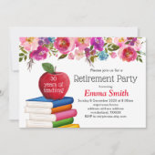 pensionering leraar, Apple, leraar die met pensioe Kaart (Voorkant)