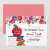 pensionering leraar, Apple, leraar die met pensioe Kaart (Voorkant / Achterkant)