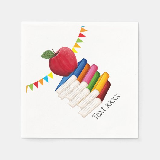 pensionering leraar, Apple, leraar die met pensioe Servet (Voorkant)