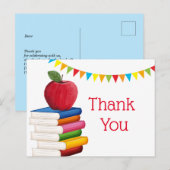 pensionering leraar, Apple, leraar die met pensioe Uitnodiging Briefkaart (Voorkant / Achterkant)