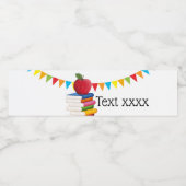 pensionering leraar, Apple, leraar die met pensioe Waterfles Etiket (Enkel label)