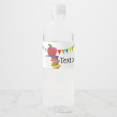 pensionering leraar, Apple, leraar die met pensioe Waterfles Etiket (Voorkant)