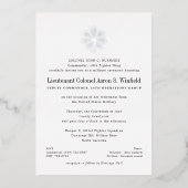 Pensionering luitenant-kolonel folie uitnodiging (Voorkant)