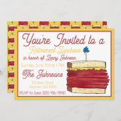 Pensionering Lunch Pastrami Sandwich Deli Kaart (Voorkant / Achterkant)