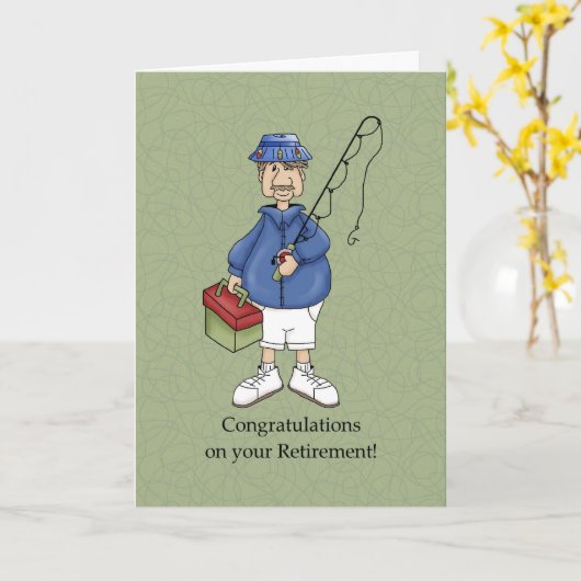 Pensionering Man Kaart (Gele Bloem)
