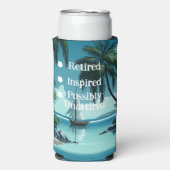 Pensionering met een zeilboot seltzer blikjeskoeler (Seltzer Voorkant)