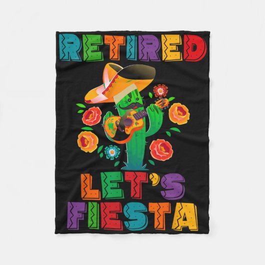 Pensionering Mexicano Laten we Fiesta Gepensioneer Fleece Deken (Voorkant)