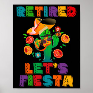 Pensionering Mexicano Laten we Fiesta Gepensioneer Poster