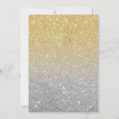 Pensionering Modern Gold & Silver Glitter Kaart (Achterkant)