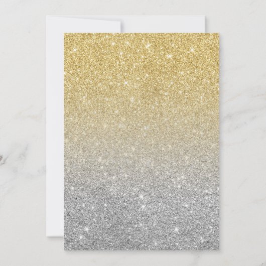 Pensionering Modern Gold & Silver Glitter Kaart (Achterkant)