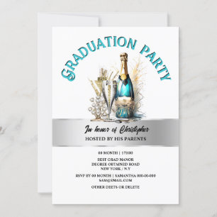 Pensionering mousserende wijn bubbels formele part kaart