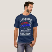 Pensionering na pensionering Kantoor postwerknemer T-shirt (Voorkant volledig)