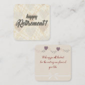 Pensionering  notitiekaartje (Voorkant / Achterkant)