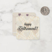 Pensionering  notitiekaartje (Voorkant / Achterkant in situ)