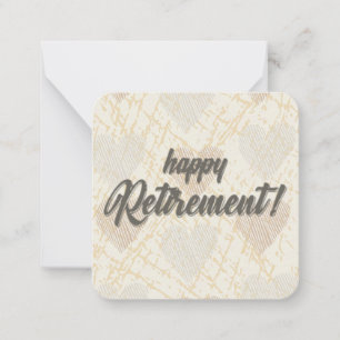 Pensionering  notitiekaartje