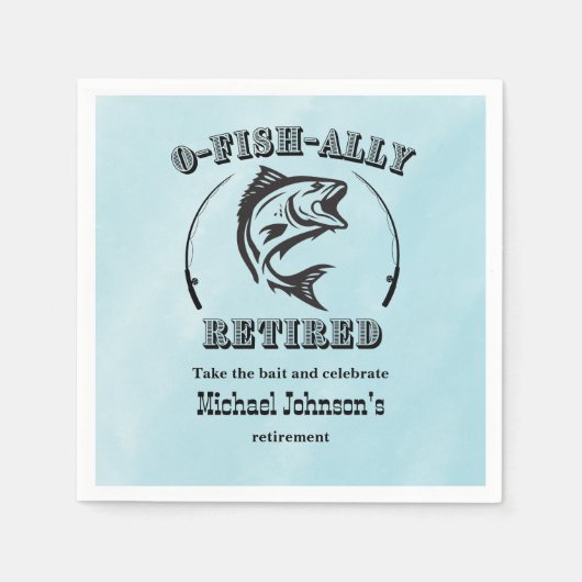 Pensionering O-vis-bondgenoot gepensioneerd grappi Servet (Voorkant)