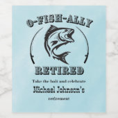 Pensionering O-vis-bondgenoot gepensioneerd grappi Wijn Etiket (Enkel label)