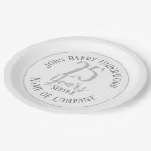 Pensionering of langdurige dienst papieren bordje (Gekanteld)