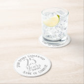 Pensionering of langdurige dienst ronde kartonnen onderzetter (Insitu)