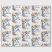 Pensionering of Verjaardagsbericht Naam toevoegen Cadeaupapier (Vlak)