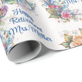 Pensionering of Verjaardagsbericht Naam toevoegen Cadeaupapier (Rol Hoek)