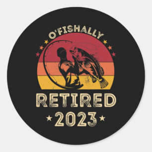 Pensionering O'Fishally Remoe 2023 Gevist Ronde Sticker