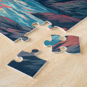 Pensionering, Ontspannen bij het strand Jigsaw Puz Legpuzzel (Zijkant)