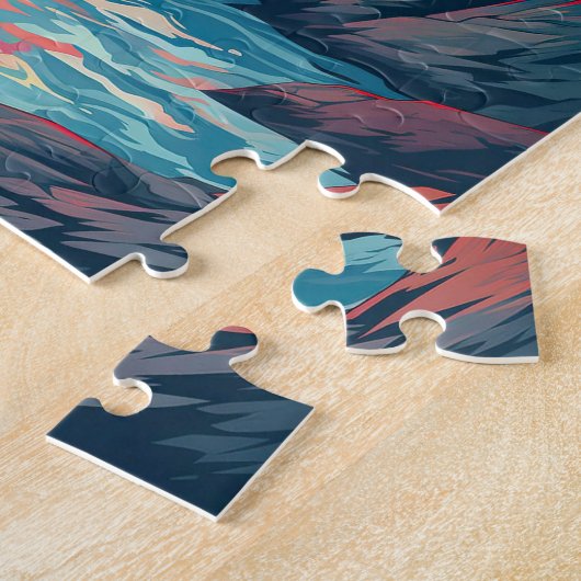 Pensionering, Ontspannen bij het strand Jigsaw Puz Legpuzzel (Zijkant)