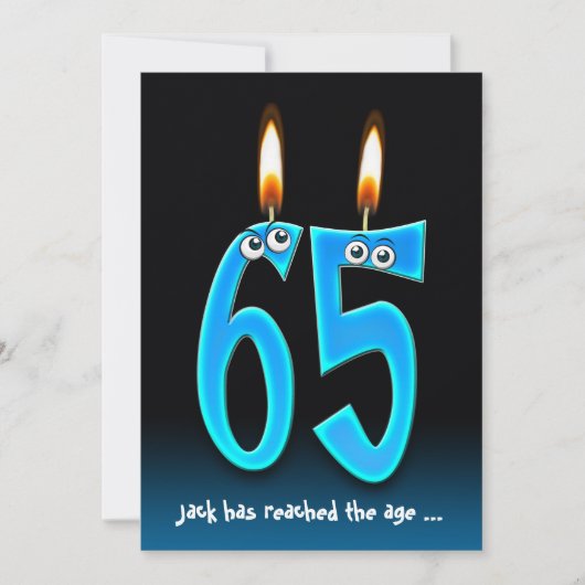 Pensionering op 65-jarige leeftijd met oogballen kaart (Voorkant)