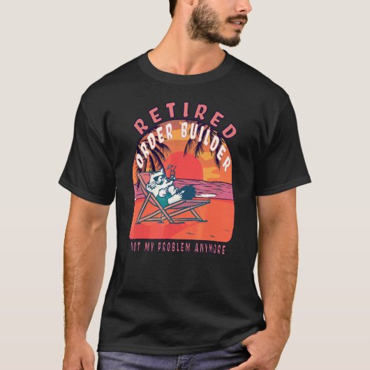  pensionering Opbouwer van opdracht in ruste T-shirt (Voorkant)