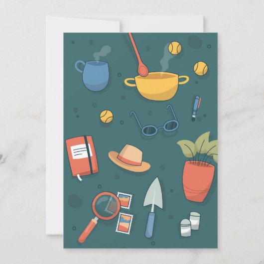 Pensionering Party Genieten Party Hobbies Mannen v Kaart (Achterkant)