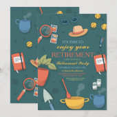 Pensionering Party Genieten Party Hobbies Mannen v Kaart (Voorkant / Achterkant)