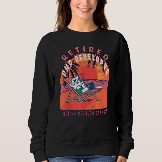  pensionering Php-ontwikkelaar in ruste Trui (Voorkant)