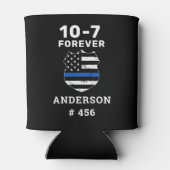 Pensionering politie 10-7 Personaliseren wetshandh Blikjeskoeler (Achterkant)