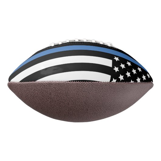 Pensionering politie blauwe lijn vlag gefeliciteer american football (Gedraaid 90)