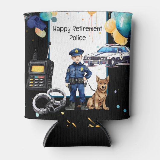 Pensionering politie blikjeskoeler (Voorkant)