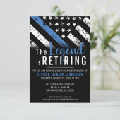 Pensionering politie-Thin Blue Line Law Enforcemen Kaart (Staand voorkant)