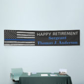 Pensionering politie Thin Blue Line Law Enforcemen Spandoek (Beurs)