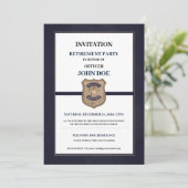 Pensionering politieagent kaart (Staand voorkant)