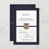 Pensionering politieagent RSVP kaartje (Voorkant / Achterkant)