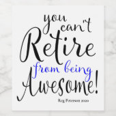 Pensionering politieagent wijn etiket (Enkel label)