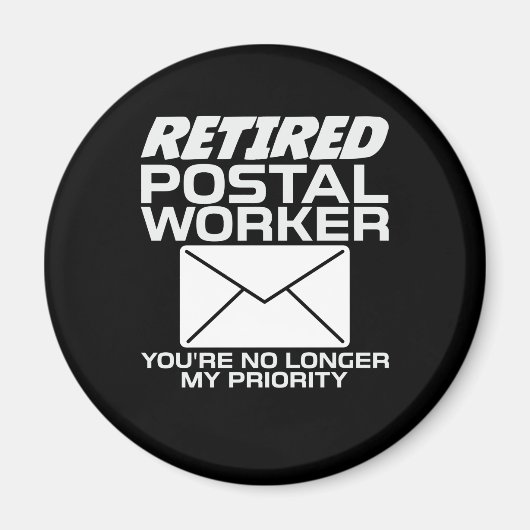 Pensionering postdienstregeling in ruste Postdiens Magneet (Voorkant)