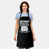 Pensionering postdienstregeling in ruste Postdiens Schort (Gedragen)