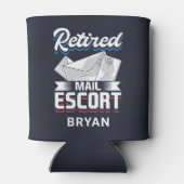 Pensionering postpersoneel Funny Remoe Mailman Gag Blikjeskoeler (Achterkant)