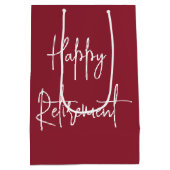 Pensionering Red Bowling Ball Strike Medium Cadeauzakje (Achterkant)